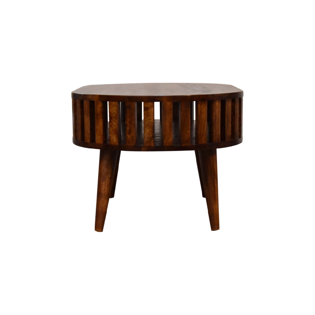 HeartwoodCo Ariella Chestnut Coffee Table – Mid Century Living Room Accent Table