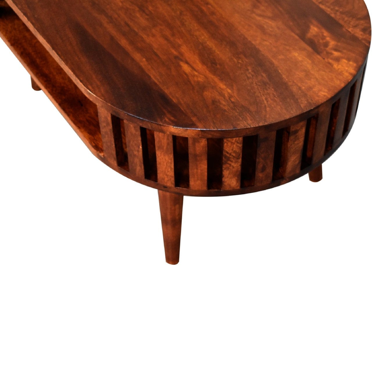 HeartwoodCo Ariella Chestnut Coffee Table – Mid Century Living Room Accent Table