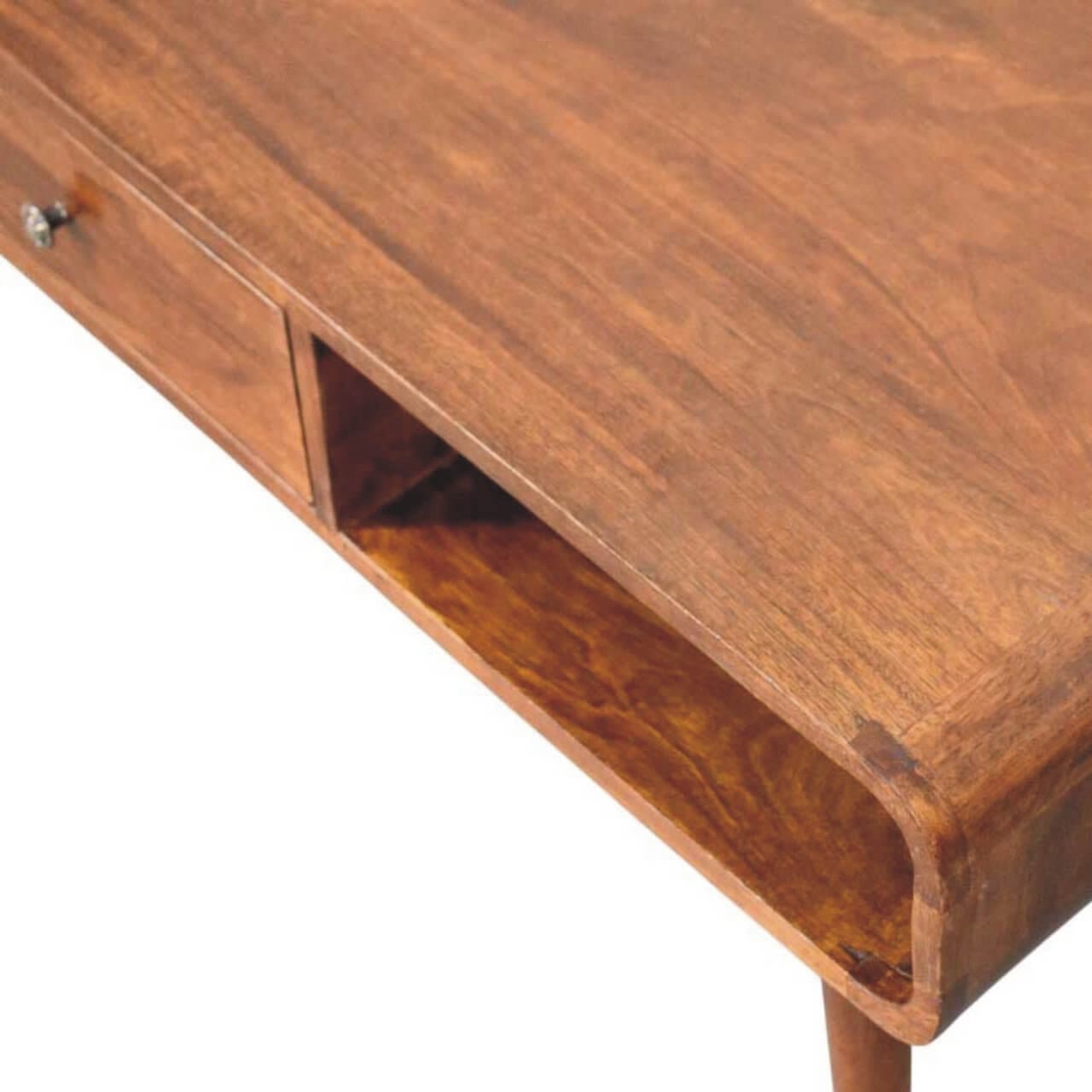 HeartwoodCo Avora 2 nut Coffee Table – Mid Century Living Room Accent Table