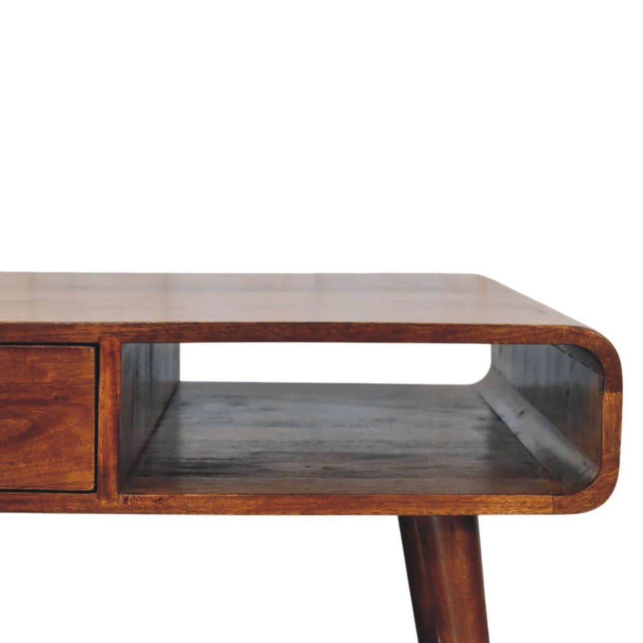 HeartwoodCo Avora 2 nut Coffee Table – Mid Century Living Room Accent Table