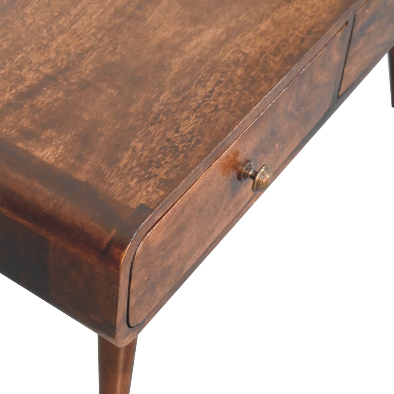 HeartwoodCo California Walnut Sonata Coffee Table – Mid Century Living Room Accent Table