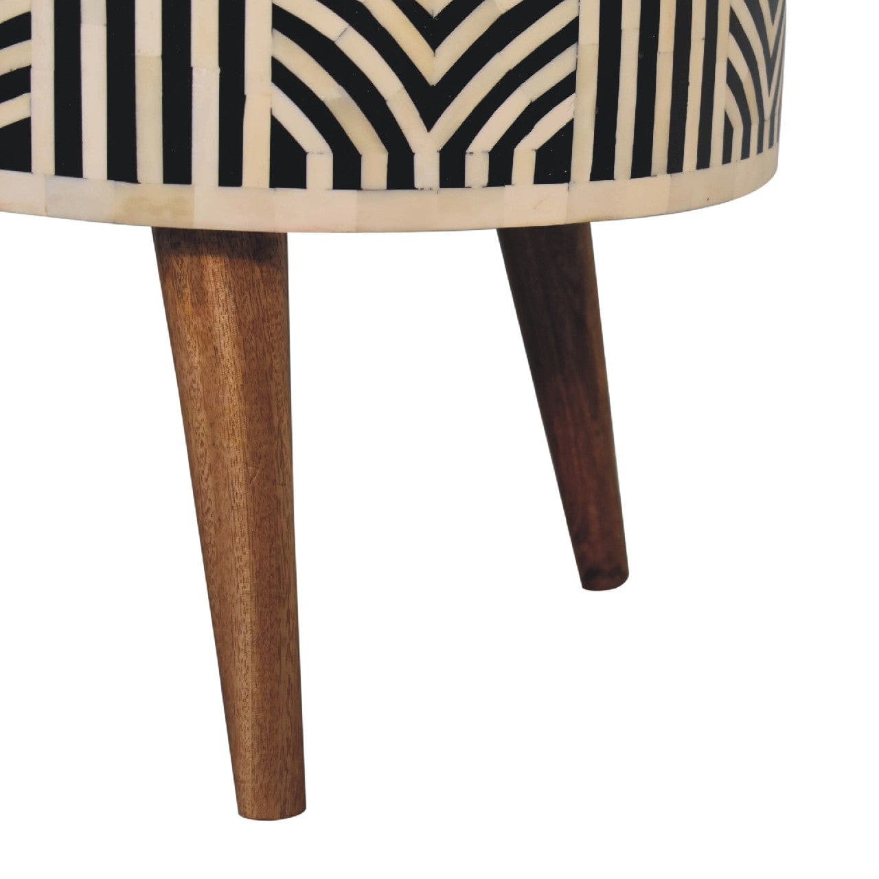 HeartwoodCo Edessa Bone Inlay Coffee Table – Mid Century Living Room Accent Table