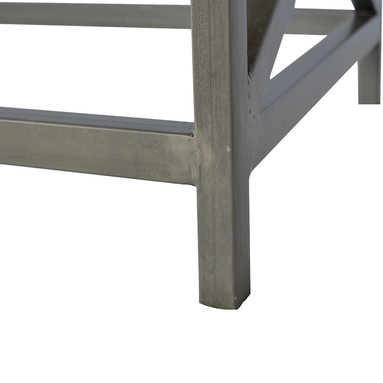 HeartwoodCo Industrial Cross Metal Coffee Table – Mid Century Living Room Accent Table