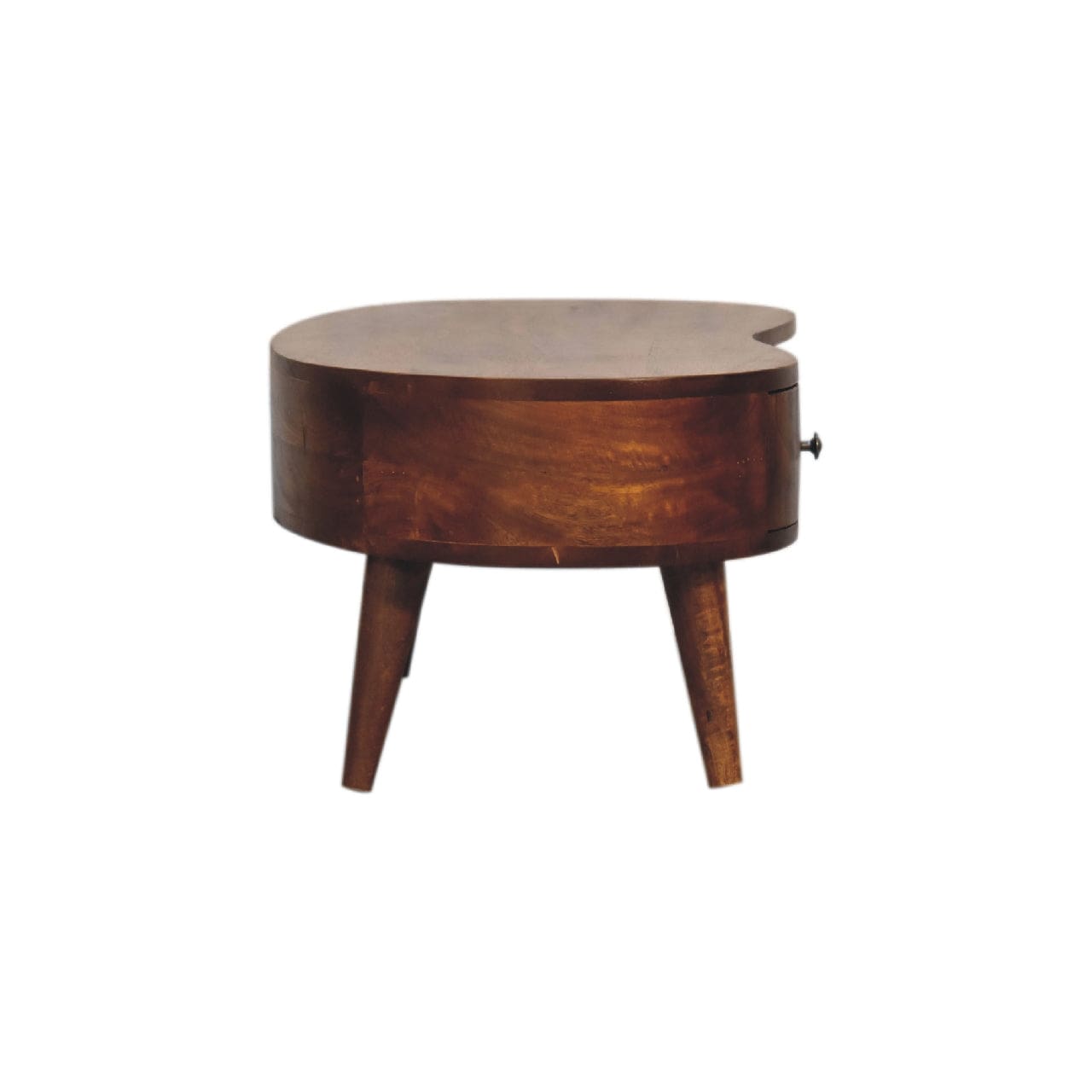 HeartwoodCo Mini Chesnut Wave Coffee Table – Mid Century Living Room Accent Table