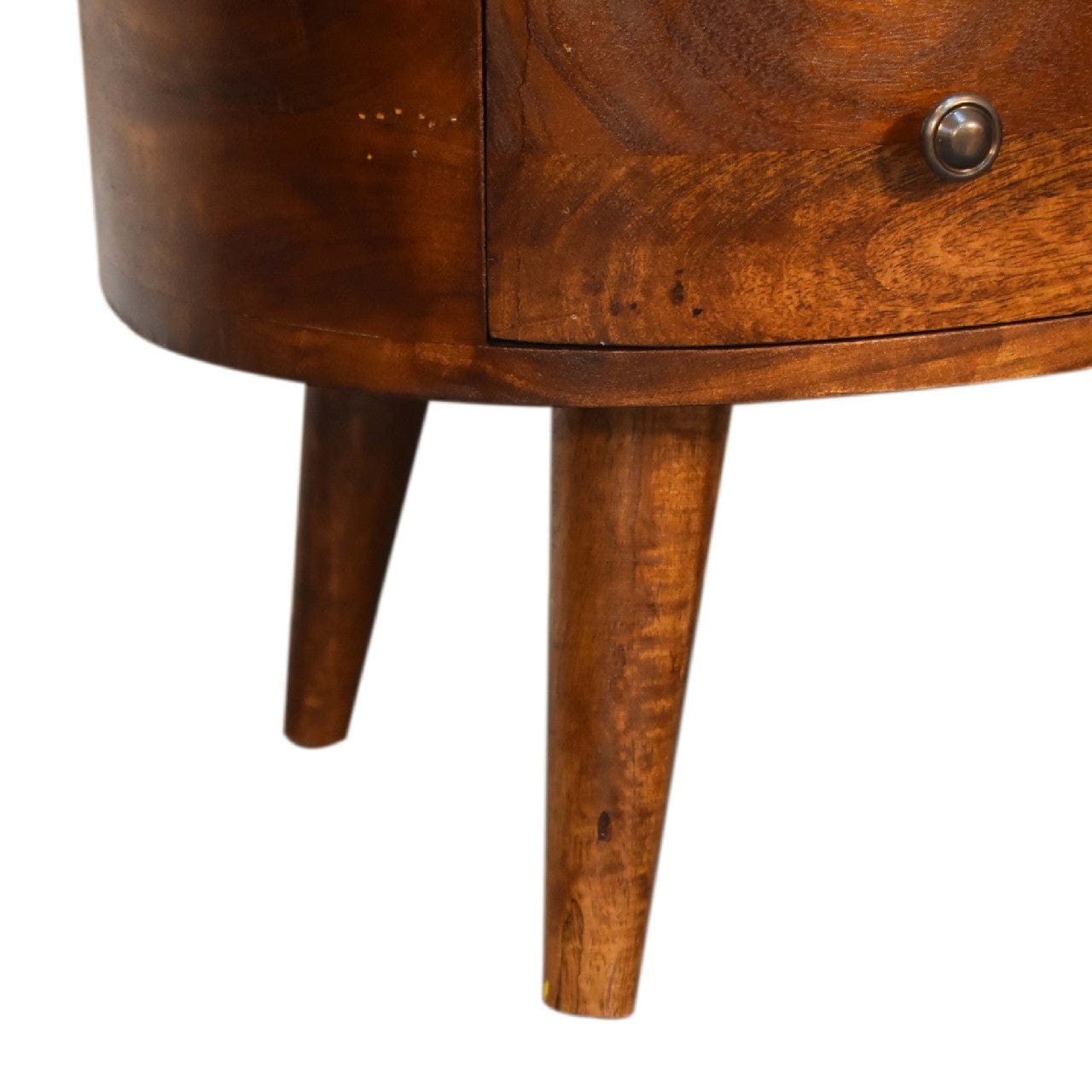 HeartwoodCo Mini Chesnut Wave Coffee Table – Mid Century Living Room Accent Table