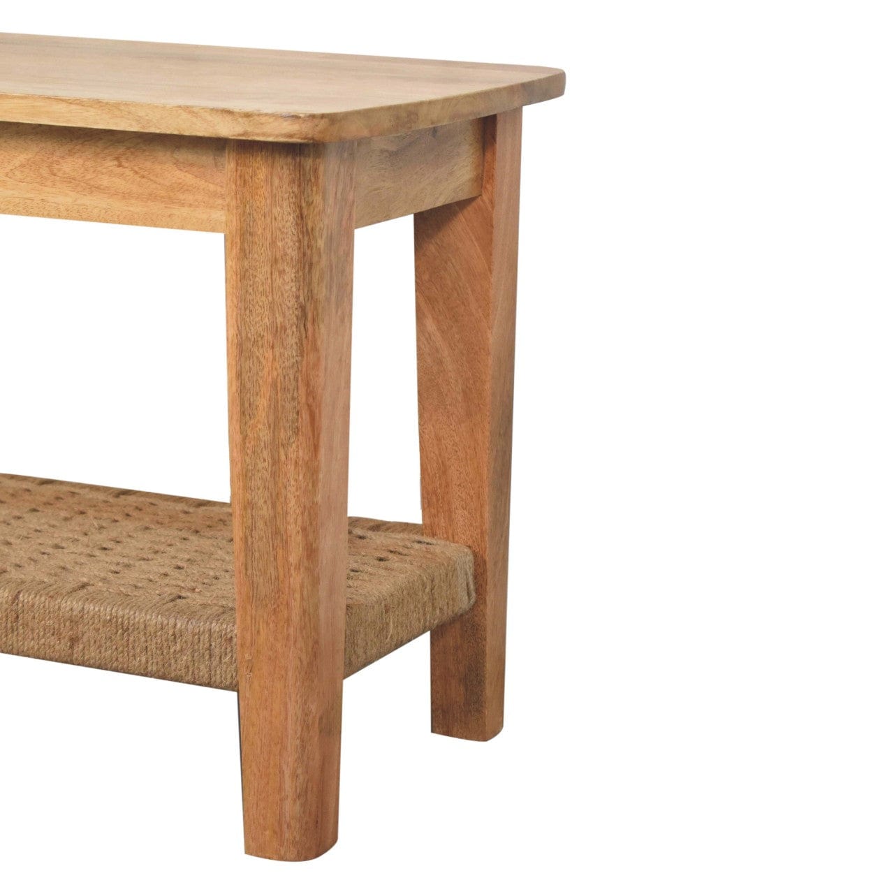 HeartwoodCo Rope Coffee Table – Mid Century Living Room Accent Table
