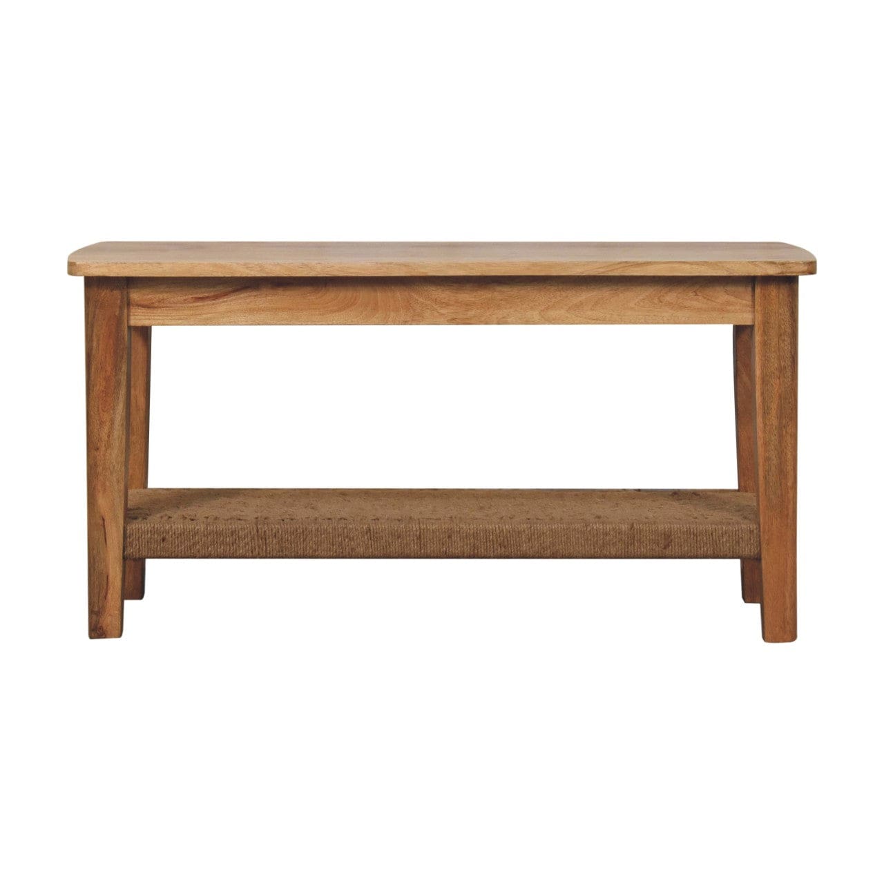 HeartwoodCo Rope Coffee Table – Mid Century Living Room Accent Table