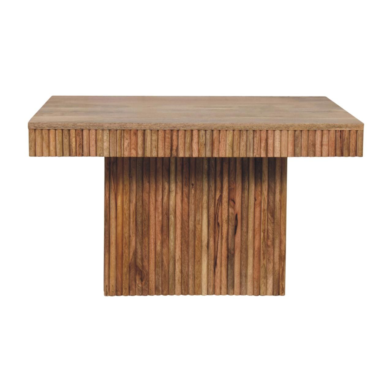 HeartwoodCo Soba Chunky Coffee Table – Mid Century Living Room Accent Table