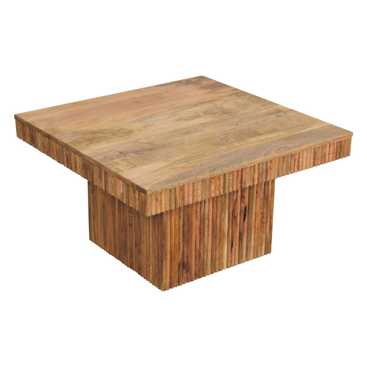 HeartwoodCo Soba Chunky Coffee Table – Mid Century Living Room Accent Table