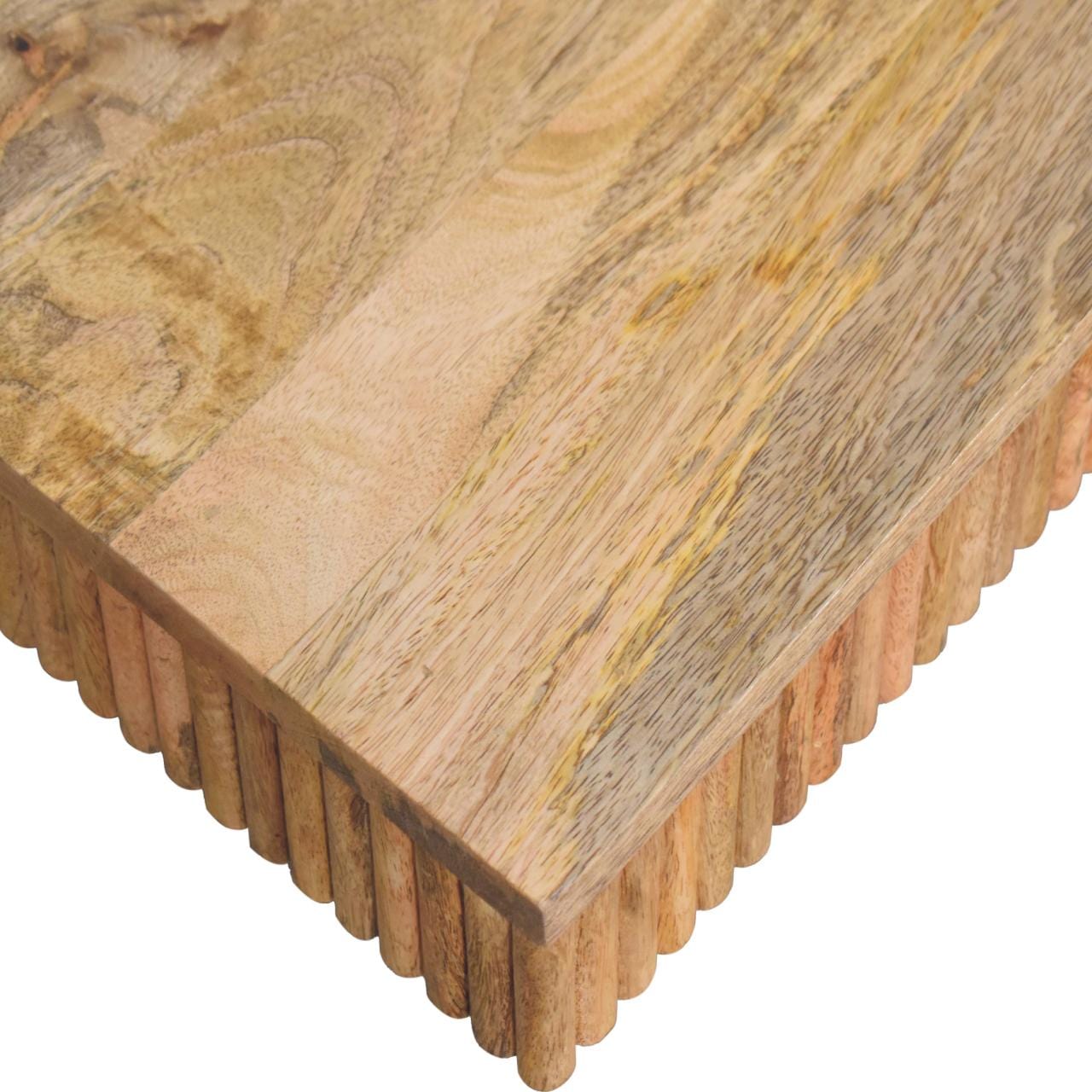 HeartwoodCo Soba Chunky Coffee Table – Mid Century Living Room Accent Table