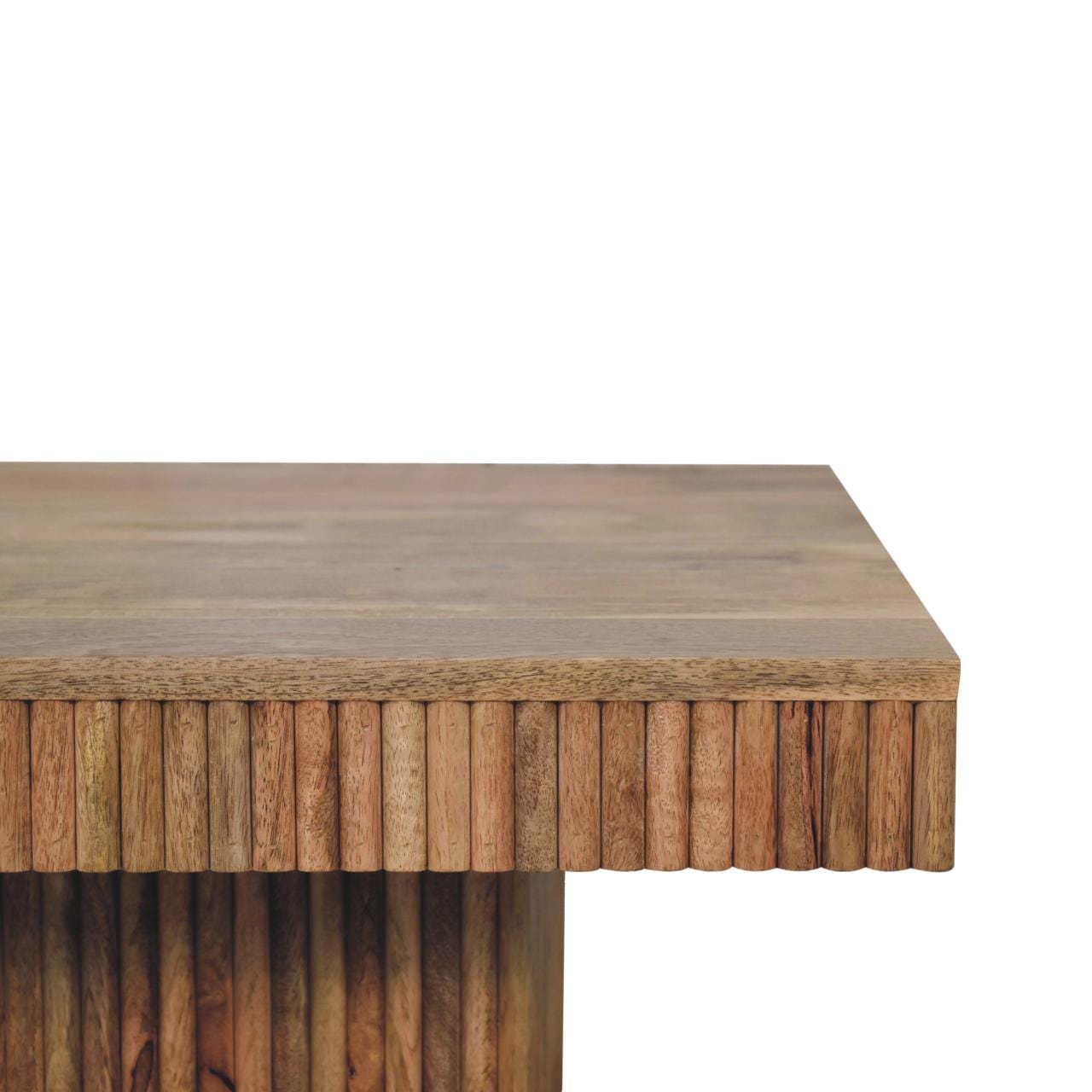 HeartwoodCo Soba Chunky Coffee Table – Mid Century Living Room Accent Table
