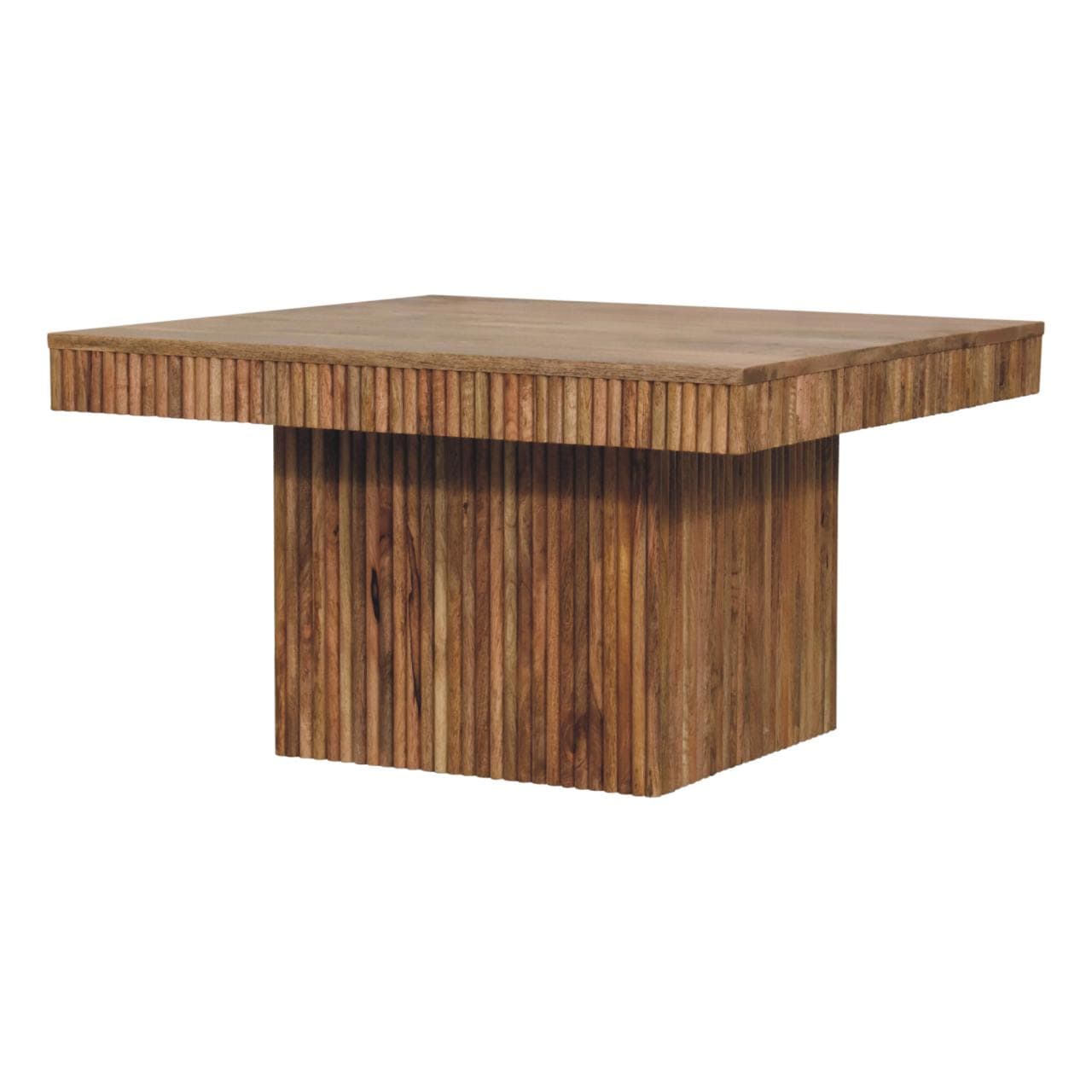 HeartwoodCo Soba Chunky Coffee Table – Mid Century Living Room Accent Table