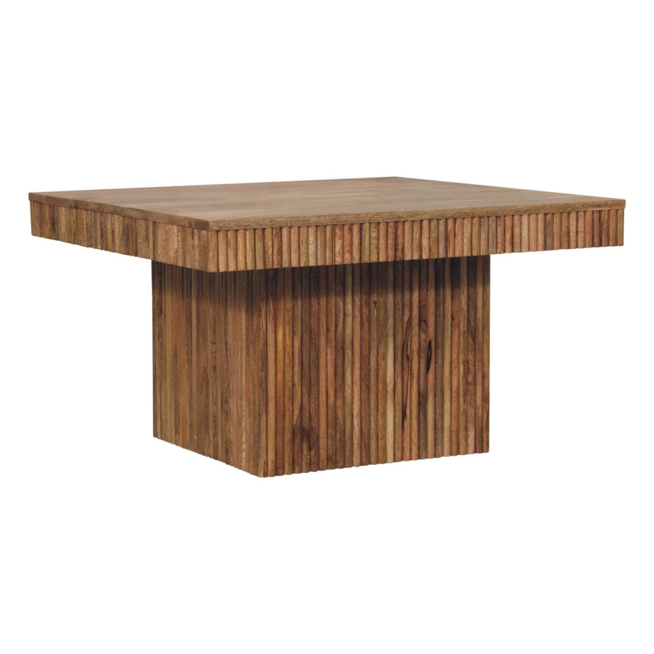 HeartwoodCo Soba Chunky Coffee Table – Mid Century Living Room Accent Table