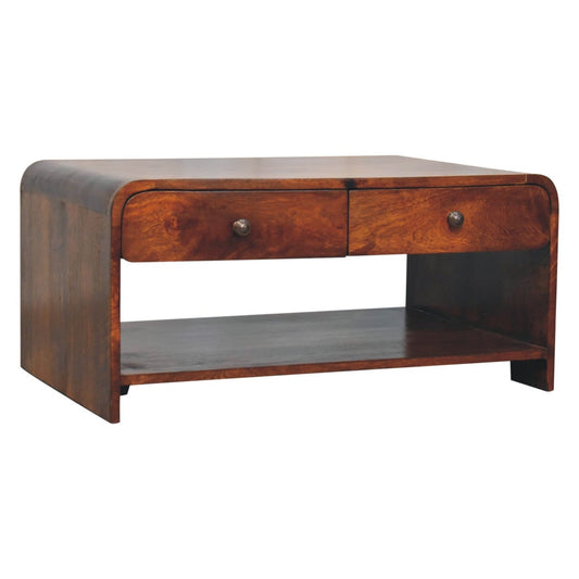 HeartwoodCo Aspen Slim Coffee Table – Mid Century Living Room Accent Table