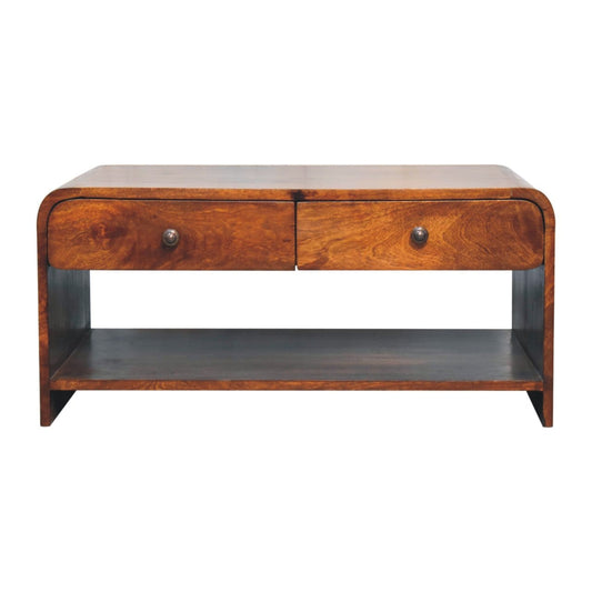 HeartwoodCo Aspen Slim Coffee Table – Mid Century Living Room Accent Table