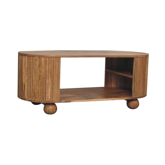 HeartwoodCo Soba Ball Open Coffee Table – Mid Century Living Room Accent Table