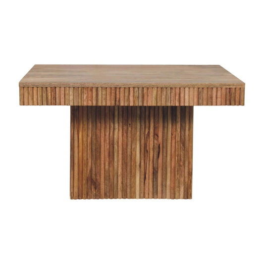 HeartwoodCo Soba Chunky Coffee Table – Mid Century Living Room Accent Table