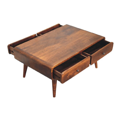 HeartwoodCo Sonata Coffee Table – Mid Century Living Room Accent Table
