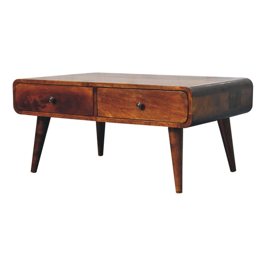 HeartwoodCo Sonata Coffee Table – Mid Century Living Room Accent Table
